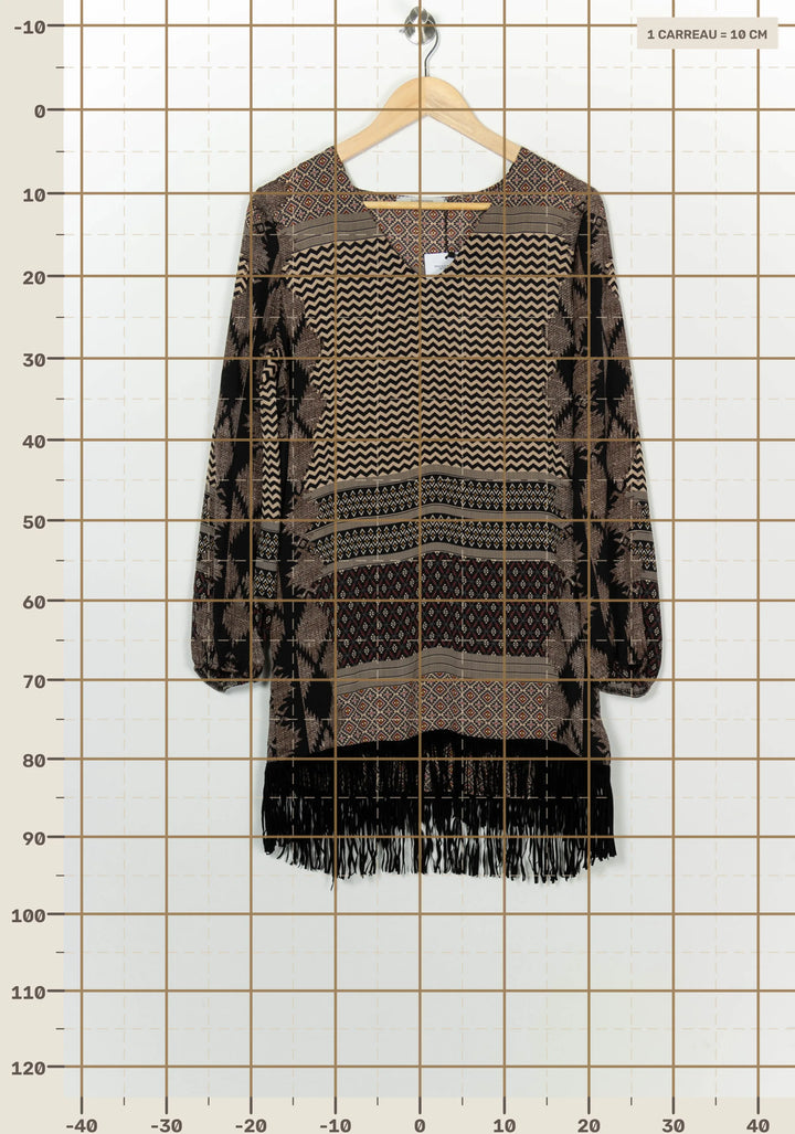 Robe Midi Noire et Beige - Taille T.U. de la marque Sud express | PARAD100196 - Vendu par Paradigme - Image 4