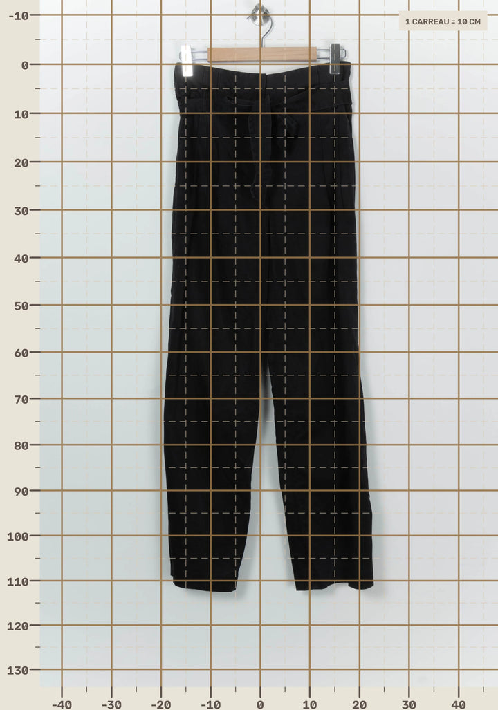 Pantalon Noir - Taille M/38 de la marque Caroll | PARAD100198 - Vendu par Paradigme - Image 4