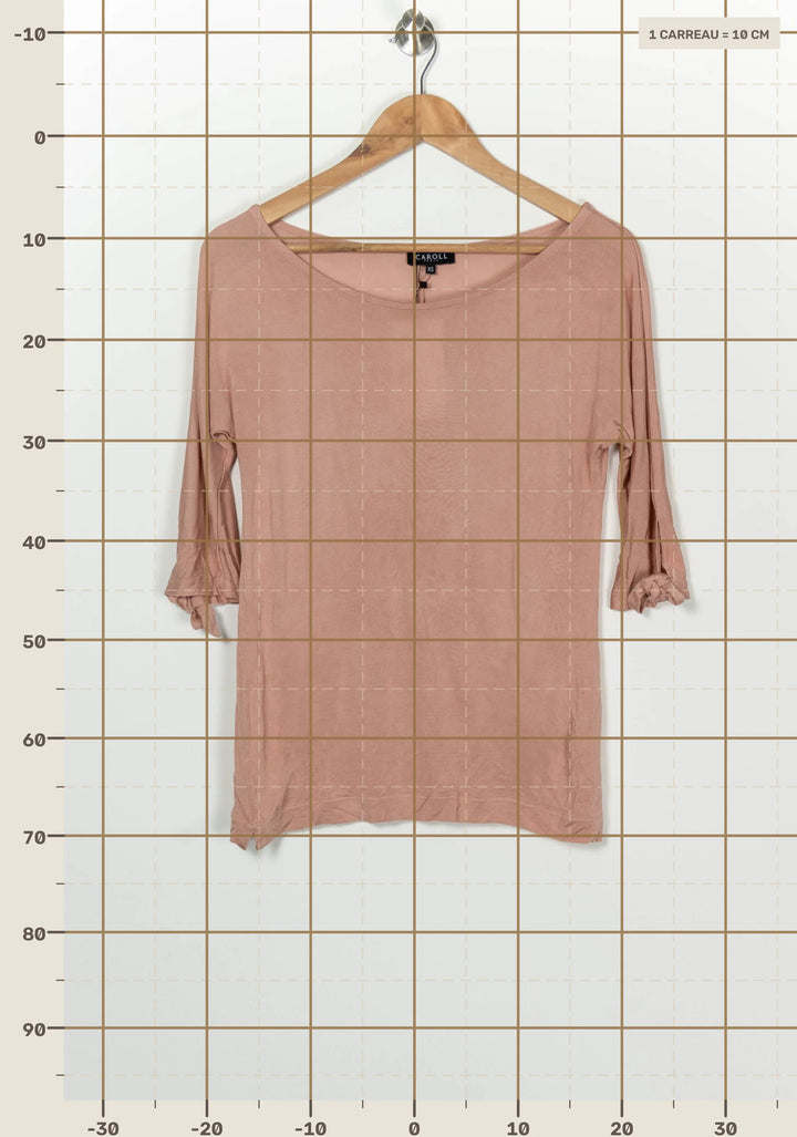 Tee-shirt Rose - Taille XS/34 de la marque Caroll | PARAD100203 - Vendu par Paradigme - Image 4