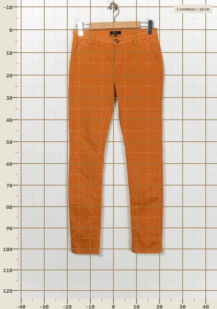 Pantalon Chino Orange - Taille M/38 de la marque Maison 123 | PARAD100205 - Vendu par Paradigme - Image 4