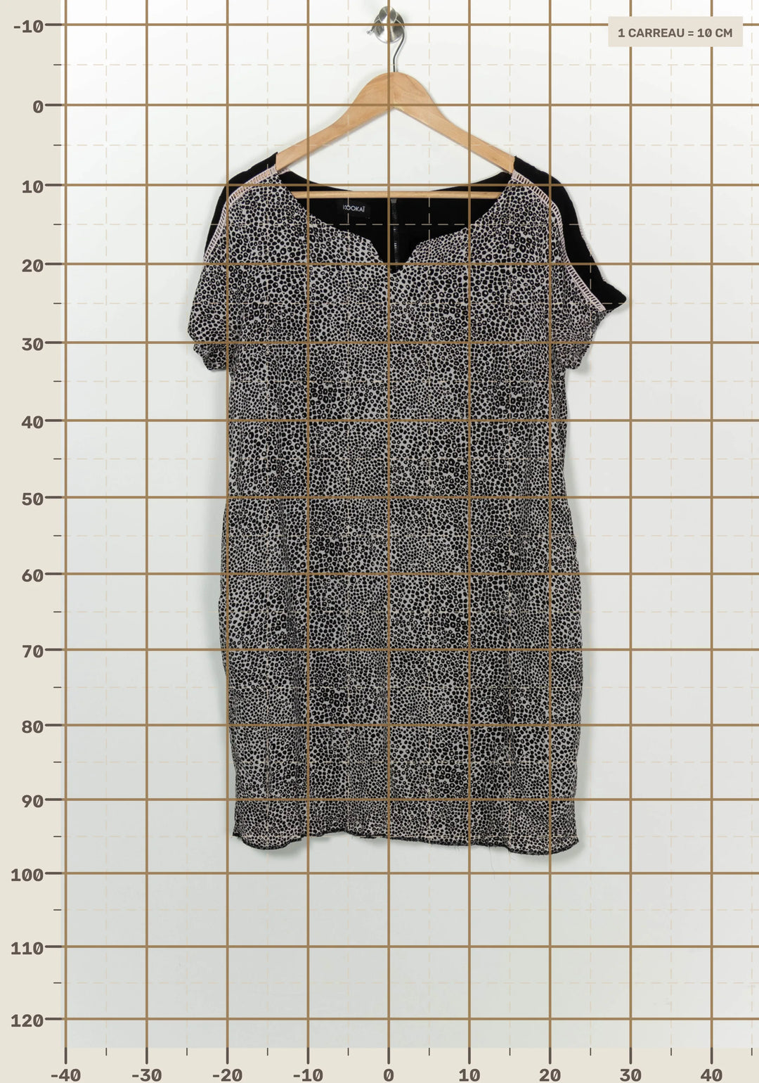 Robe Midi Noire et Blanche - Taille L/40 de la marque Kookai | PARAD100211 - Vendu par Paradigme - Image 4
