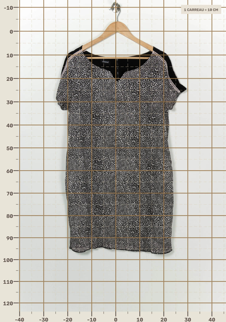 Robe Midi Noire et Blanche - Taille L/40 de la marque Kookai | PARAD100211 - Vendu par Paradigme - Image 4