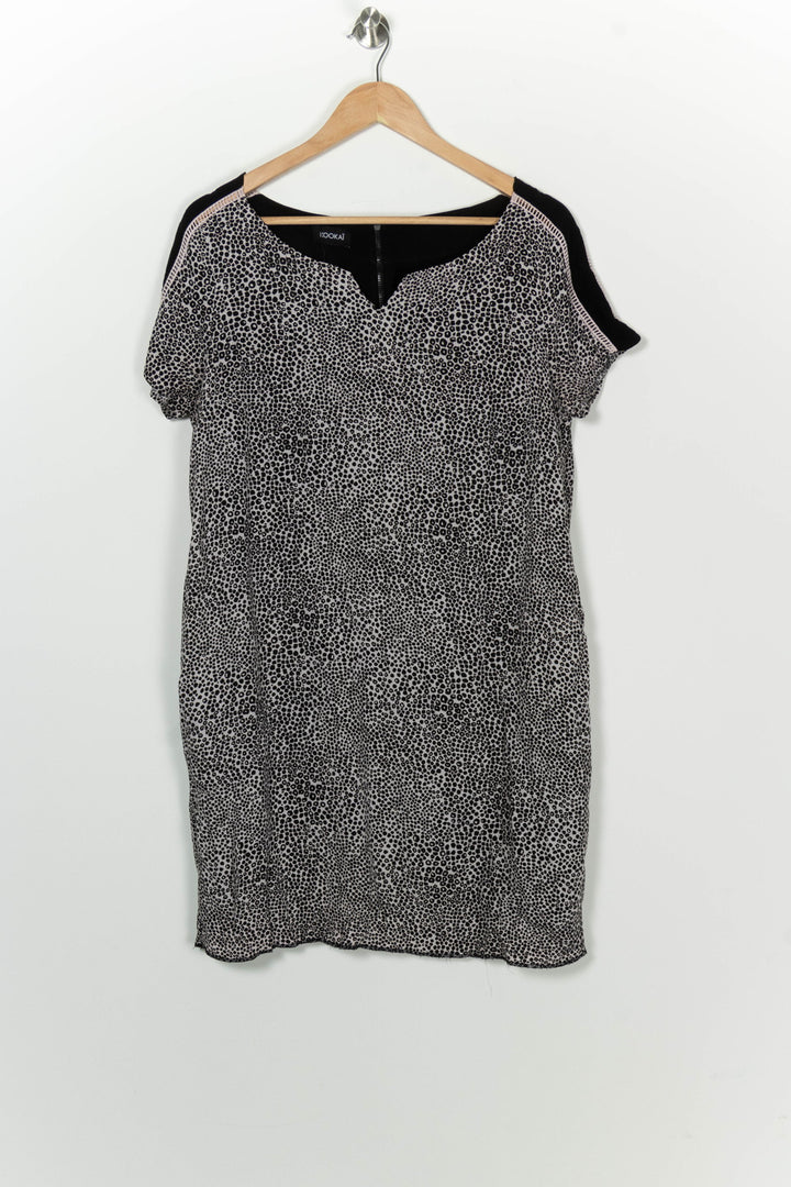 Robe Midi Noire et Blanche - Taille L/40 de la marque Kookai | PARAD100211 - Vendu par Paradigme - Image 2