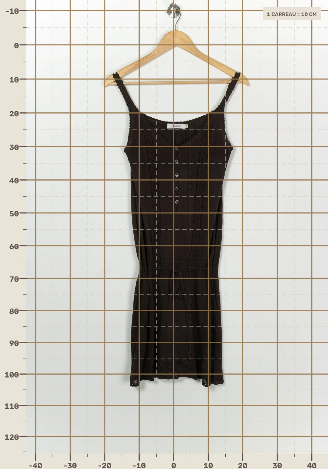 Robe Midi Marron - Taille M/38 de la marque Comptoir des Cotonniers | PARAD100219 - Vendu par Paradigme - Image 4