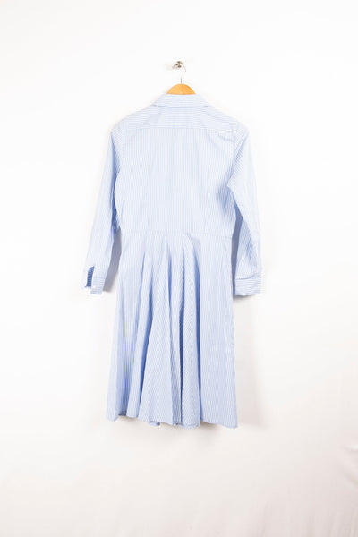Robe chemise en popeline de coton rayée -  XS/34