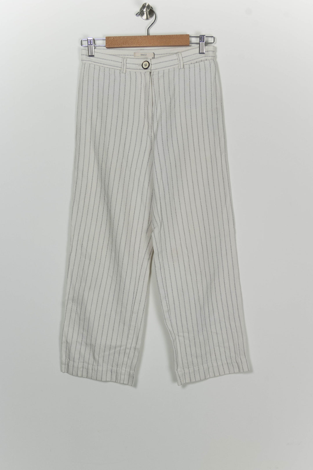 Pantalon Rayé Blanc Et Gris - Taille M/38 de la marque Sessùn | PARAD100223 - Vendu par Paradigme - Image 2