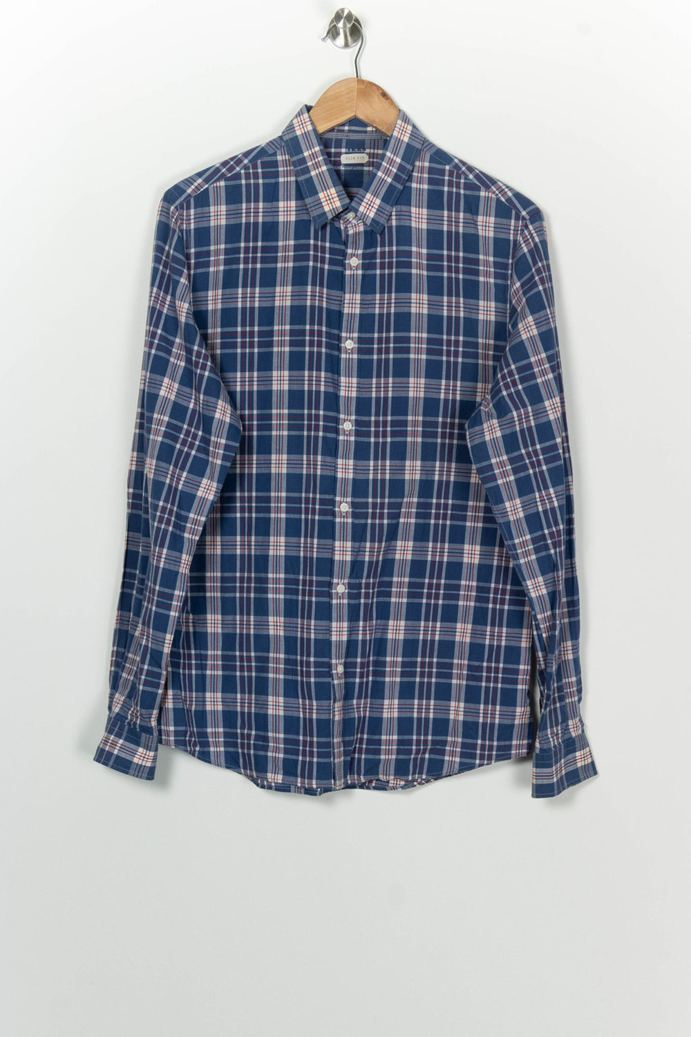 Chemise à Carreaux Bleue et Blanche - Taille L/40 de la marque IKKS | PARAD100227 - Vendu par Paradigme - Image 2