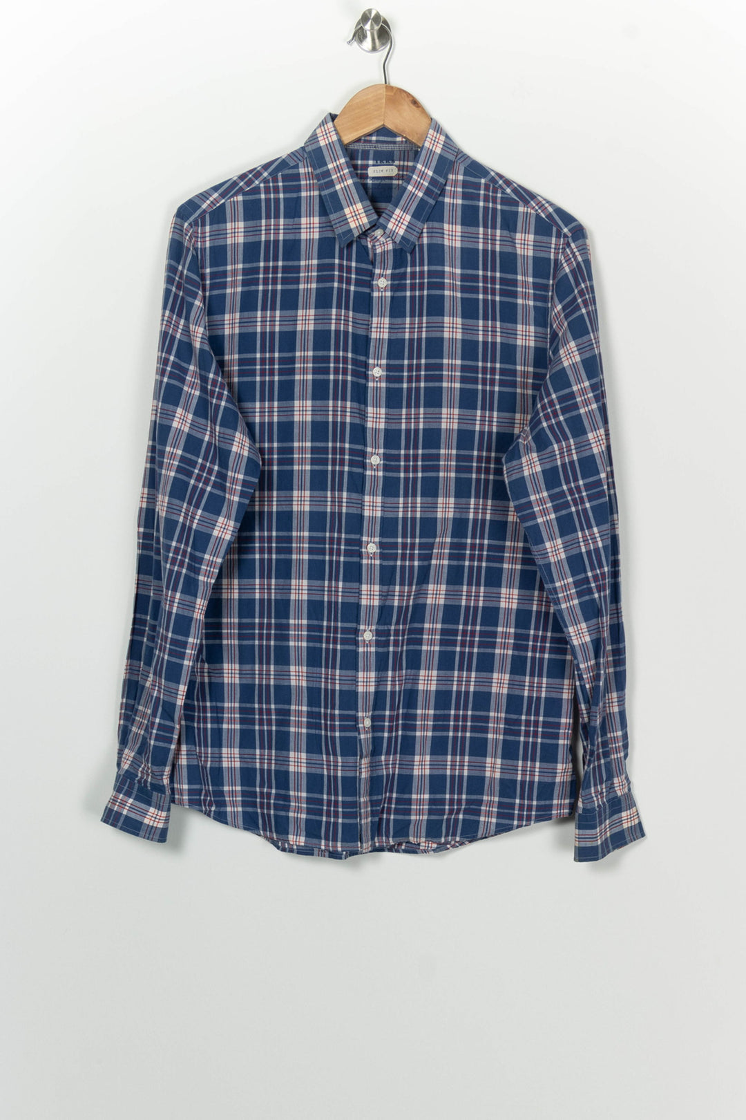 Chemise à Carreaux Bleue et Blanche - Taille L/40 de la marque IKKS | PARAD100227 - Vendu par Paradigme - Image 2