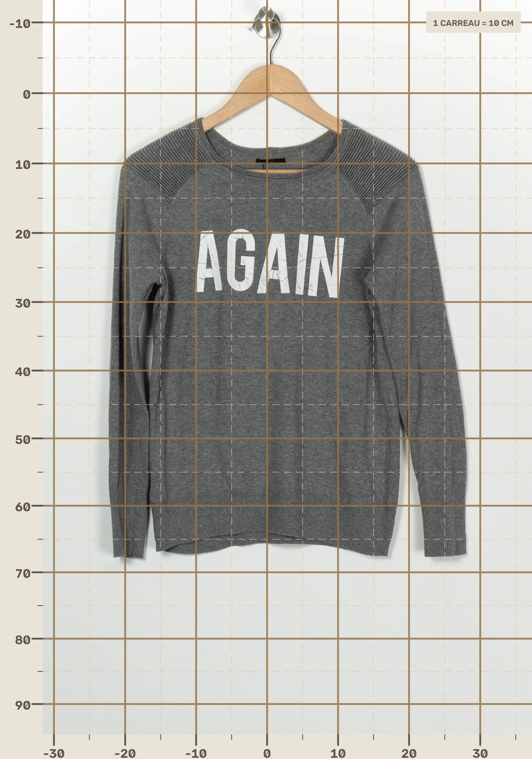 Pull Gris - Taille S/36 de la marque IKKS | PARAD100228 - Vendu par Paradigme - Image 4