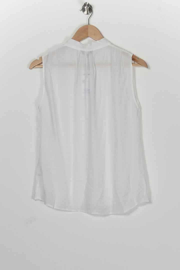 Chemise Sans Manches Blanche - Taille L/40 de la marque Caroll | PARAD100234 - Vendu par Paradigme - Image 5