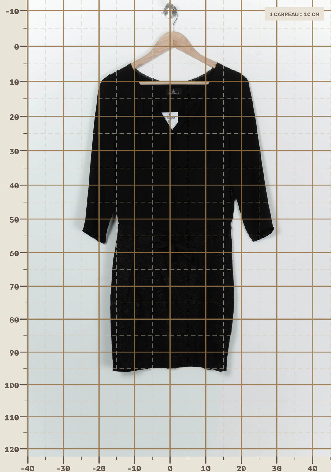 Robe Midi Noire - Taille XS/34 de la marque One Step | PARAD100235 - Vendu par Paradigme - Image 4