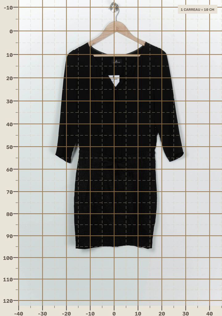 Robe Midi Noire - Taille XS/34 de la marque One Step | PARAD100235 - Vendu par Paradigme - Image 4