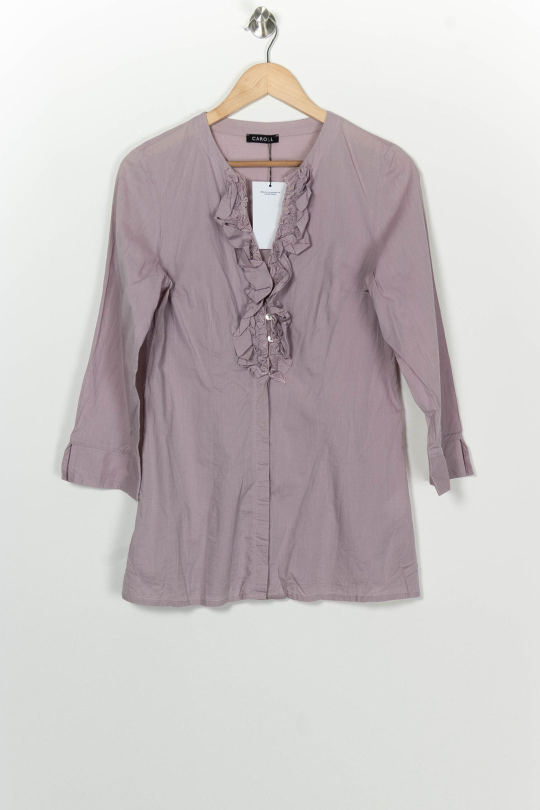 Chemise Violette - Taille L/40 de la marque Caroll | PARAD100236 - Vendu par Paradigme - Image 2