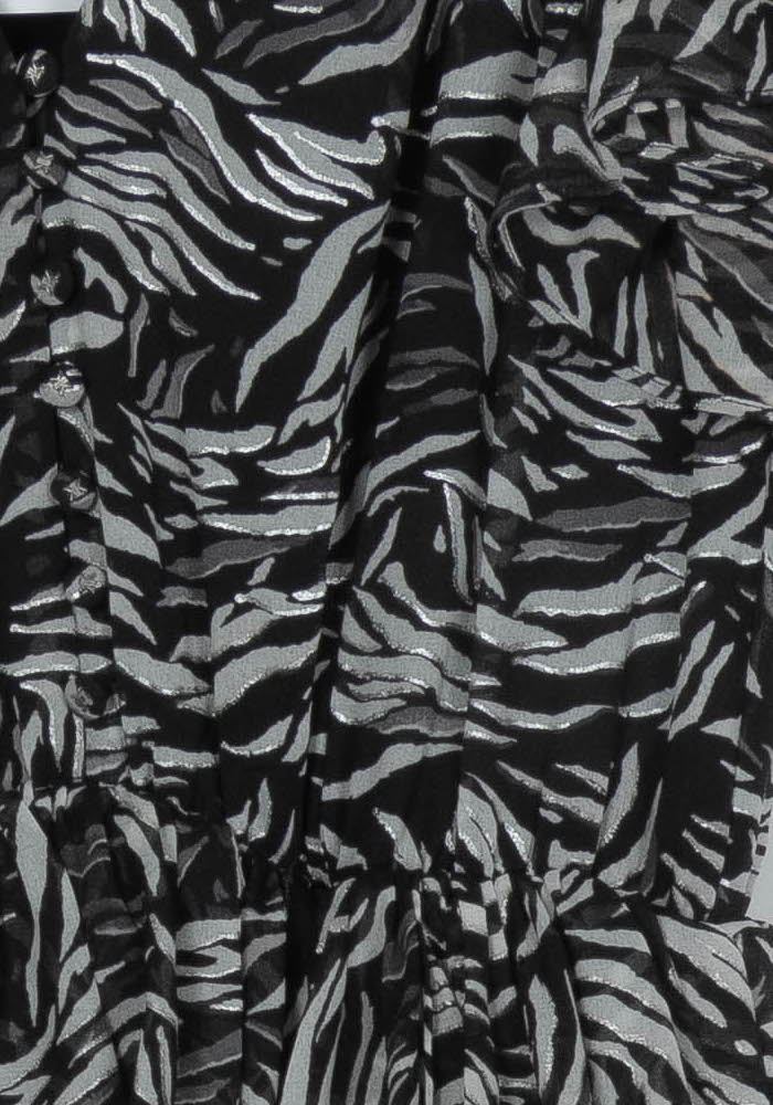 Robe Midi Noire et Grise - Taille XS/34 de la marque The Kooples | PARAD100237 - Vendu par Paradigme - Image 3
