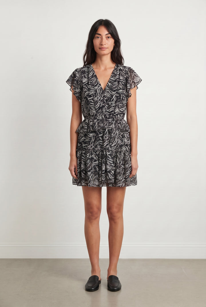 Robe Midi Noire et Grise - Taille XS/34 de la marque The Kooples | PARAD100237 - Vendu par Paradigme - Image 1
