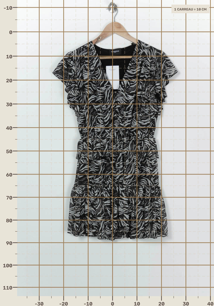 Robe Midi Noire et Grise - Taille XS/34 de la marque The Kooples | PARAD100237 - Vendu par Paradigme - Image 4