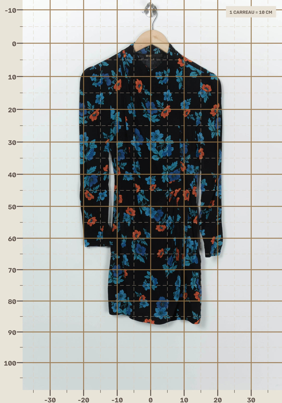 Robe Midi Noire et Bleue - Taille M/38 de la marque Maje | PARAD100238 - Vendu par Paradigme - Image 4