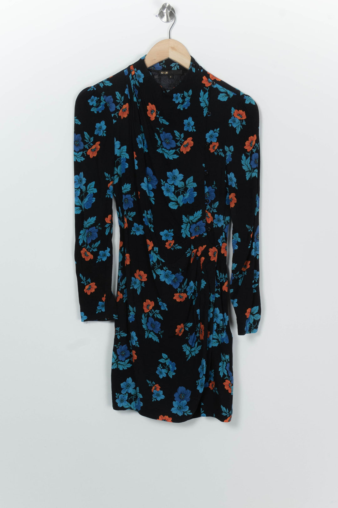 Robe Midi Noire et Bleue - Taille M/38 de la marque Maje | PARAD100238 - Vendu par Paradigme - Image 2