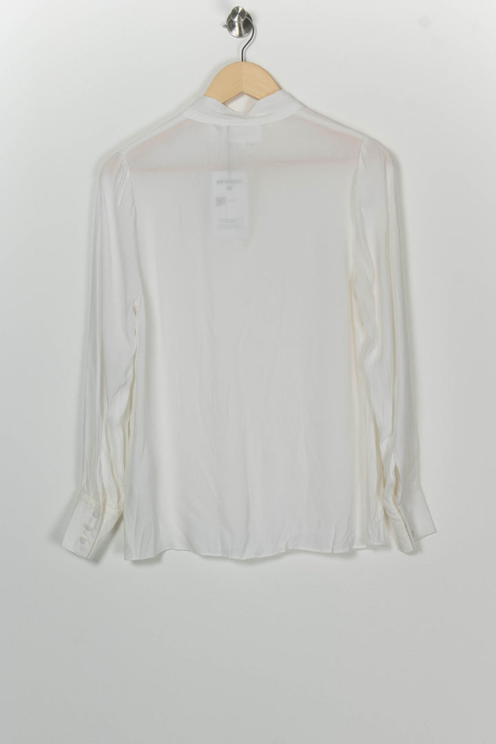 Blouse À Lavallière Blanche - Taille XS/34 de la marque Sud express | PARAD100240 - Vendu par Paradigme - Image 5