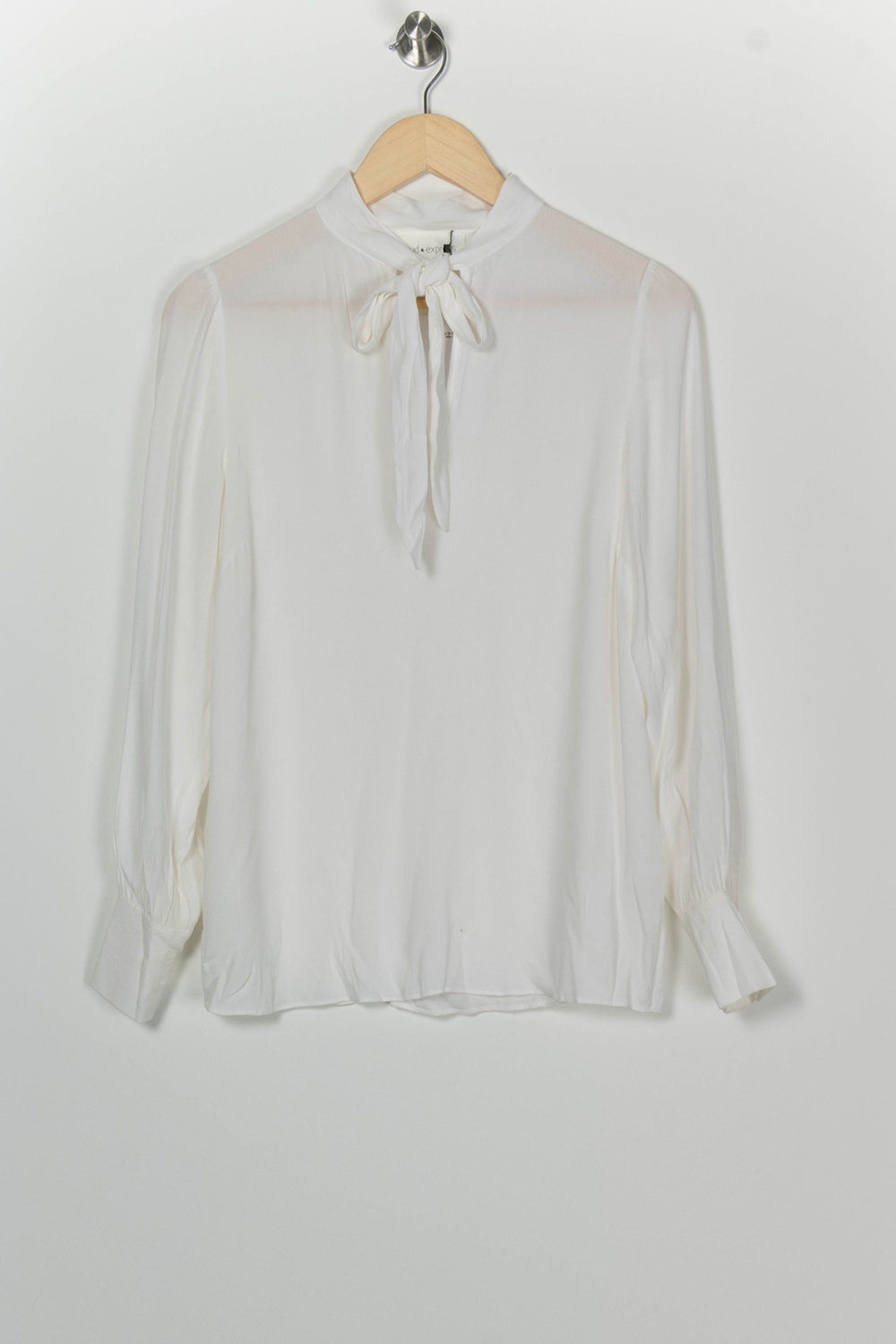 Blouse À Lavallière Blanche - Taille XS/34 de la marque Sud express | PARAD100240 - Vendu par Paradigme - Image 2