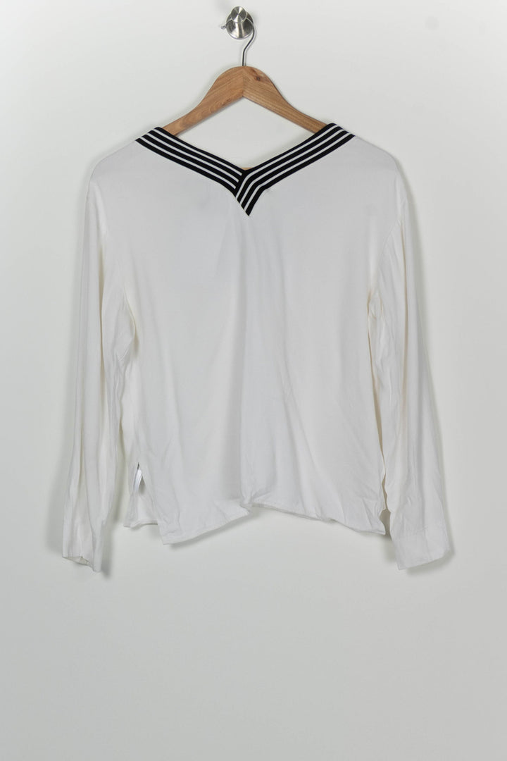 Blouse Blanche et Noire - Taille S/36 de la marque Maje | PARAD100244 - Vendu par Paradigme - Image 5