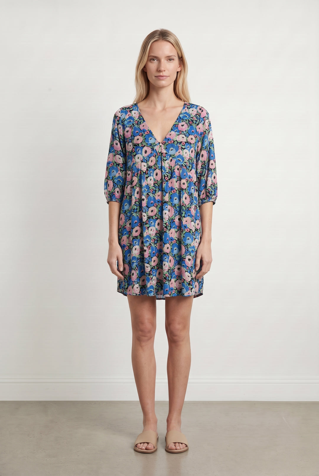 Robe Midi Bleue et Rose - Taille S/36 de la marque La Petite Etoile | PARAD100247 - Vendu par Paradigme - Image 1