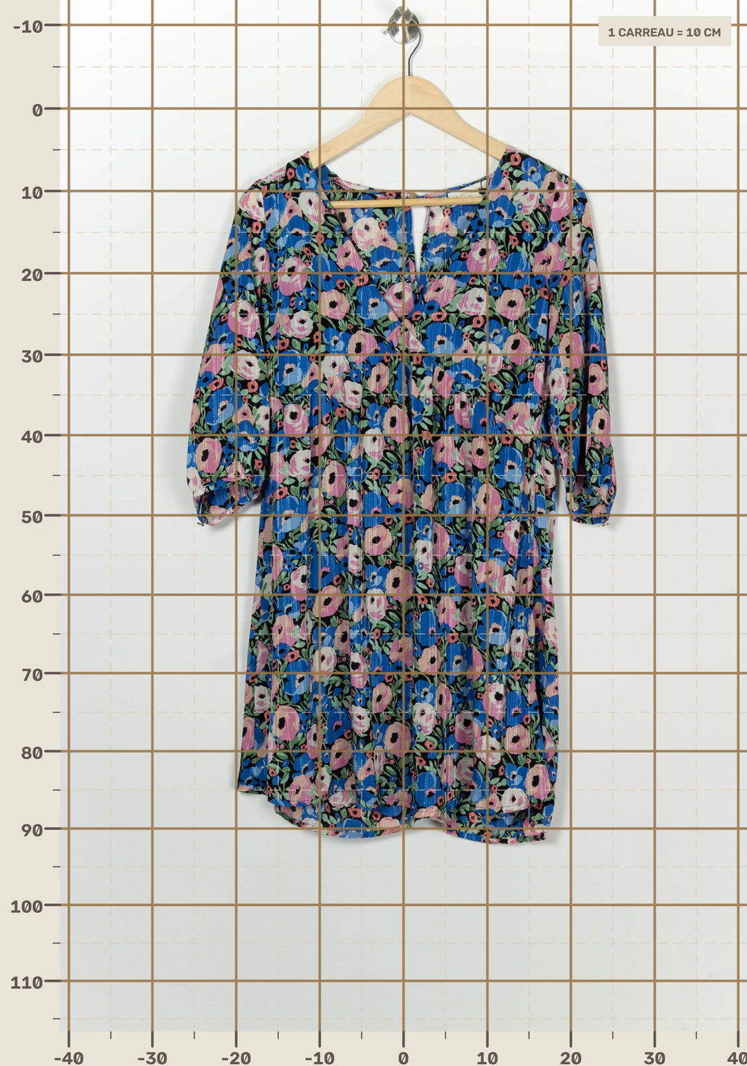 Robe Midi Bleue et Rose - Taille S/36 de la marque La Petite Etoile | PARAD100247 - Vendu par Paradigme - Image 4