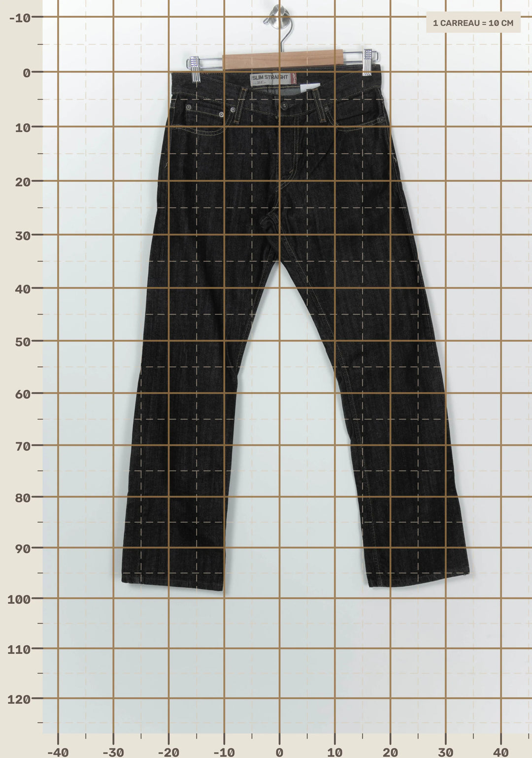 Jean Slim Noir - Taille L/40 de la marque Levi&