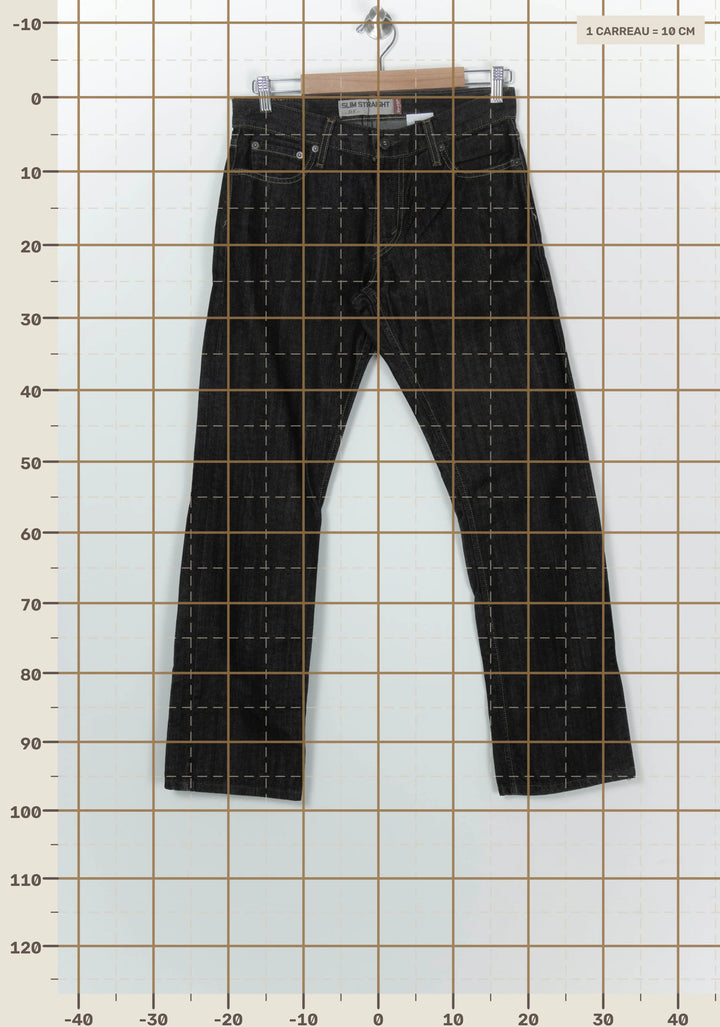 Jean Slim Noir - Taille L/40 de la marque Levi&