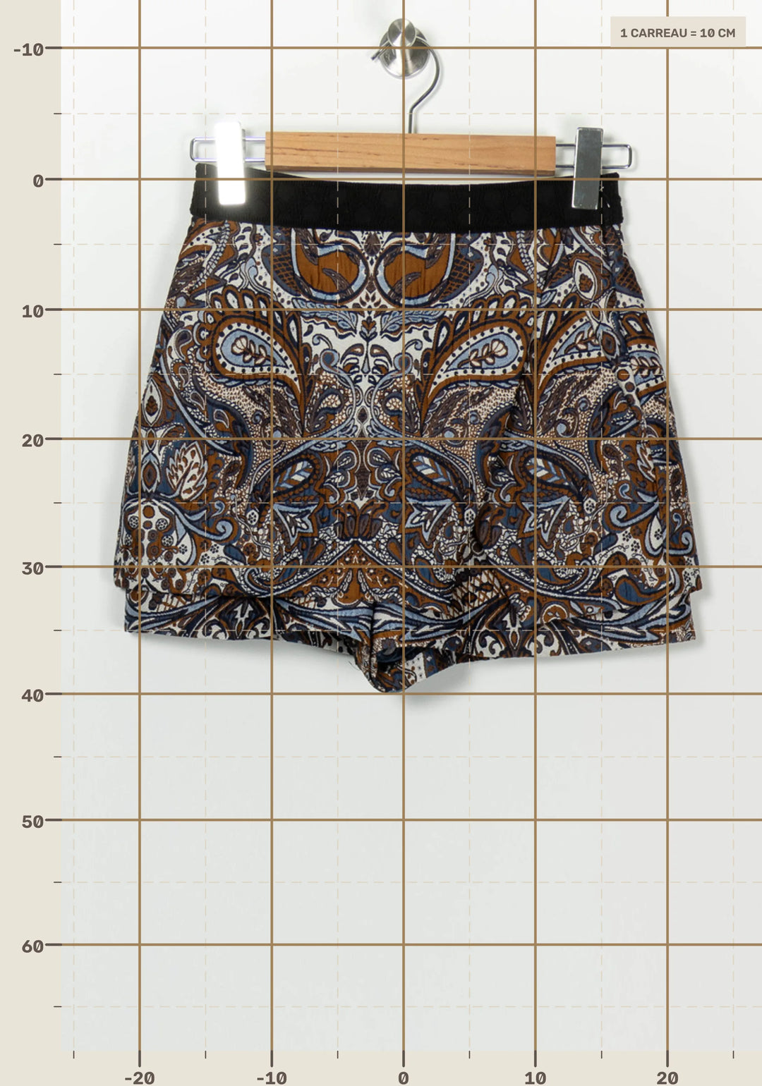 Short Marron et Bleu - Taille M/38 de la marque Maje | PARAD100249 - Vendu par Paradigme - Image 4