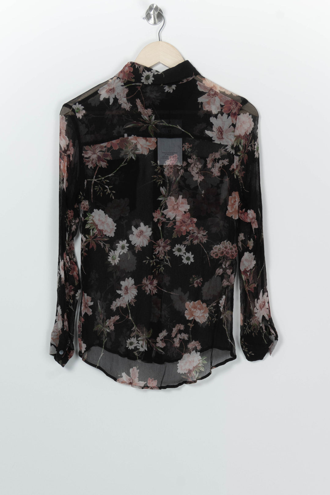 Chemise Fleurie Noire et Rose - Taille S/36 de la marque The Kooples | PARAD100250 - Vendu par Paradigme - Image 5