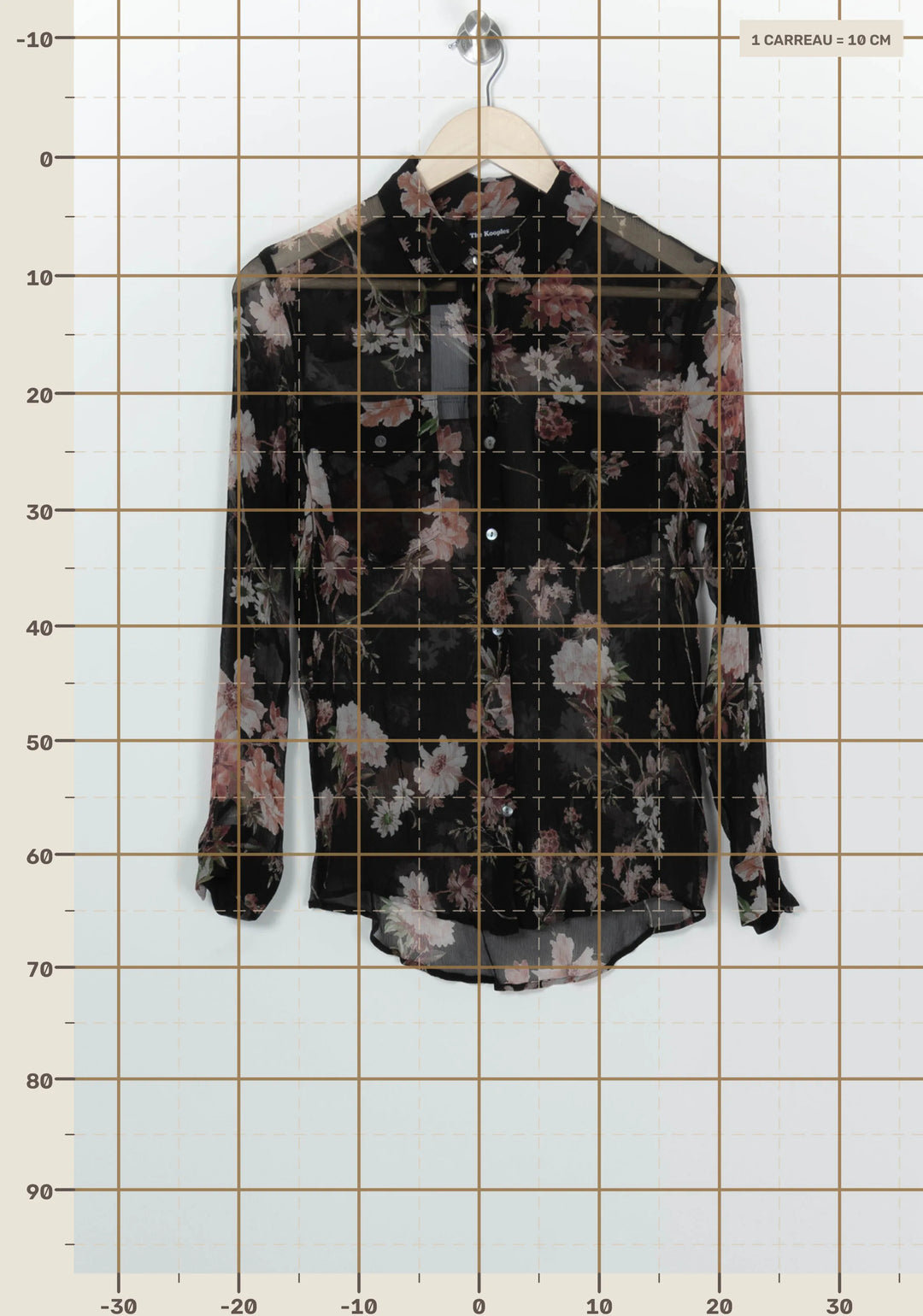 Chemise Fleurie Noire et Rose - Taille S/36 de la marque The Kooples | PARAD100250 - Vendu par Paradigme - Image 4