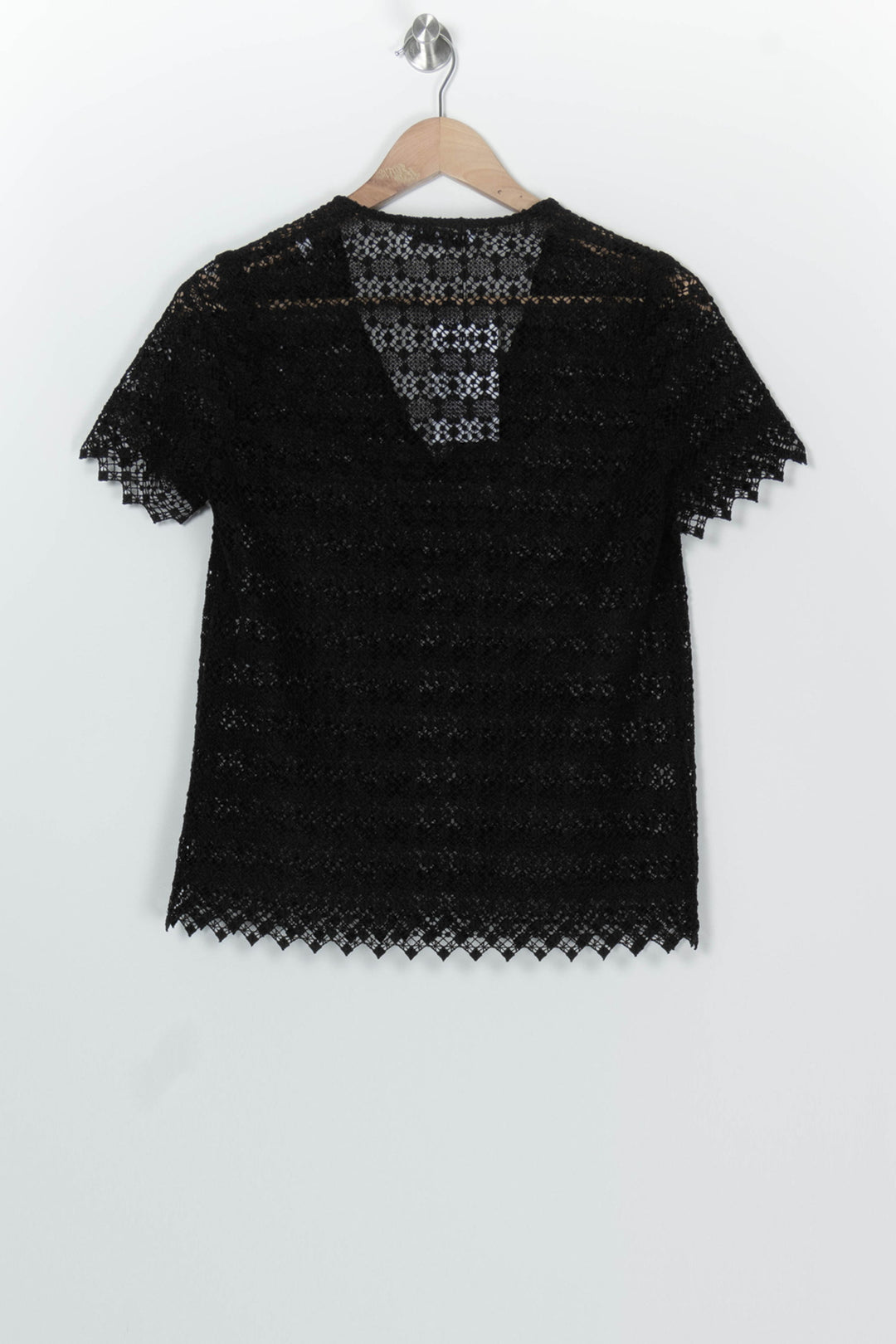 Top En Dentelle Noir - Taille M/38 de la marque Sandro | PARAD100251 - Vendu par Paradigme - Image 5