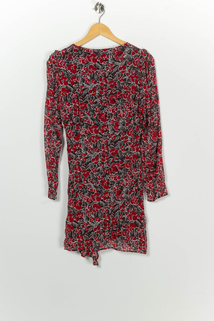 Robe Midi Rouge et Grise - Taille L/40 de la marque Suncoo | PARAD100256 - Vendu par Paradigme - Image 5