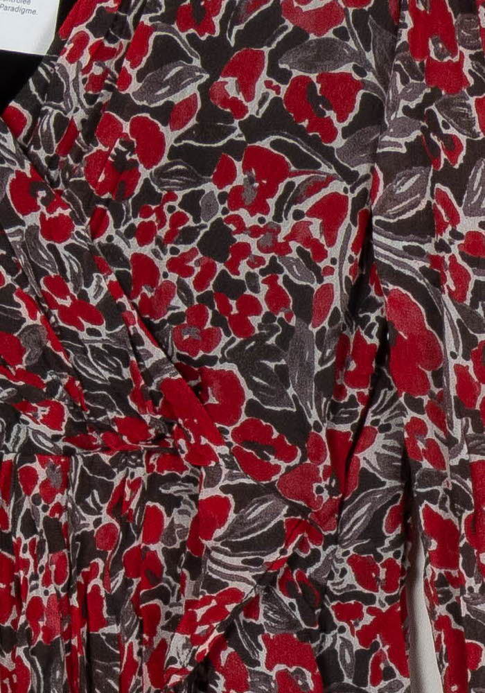 Robe Midi Rouge et Grise - Taille L/40 de la marque Suncoo | PARAD100256 - Vendu par Paradigme - Image 3