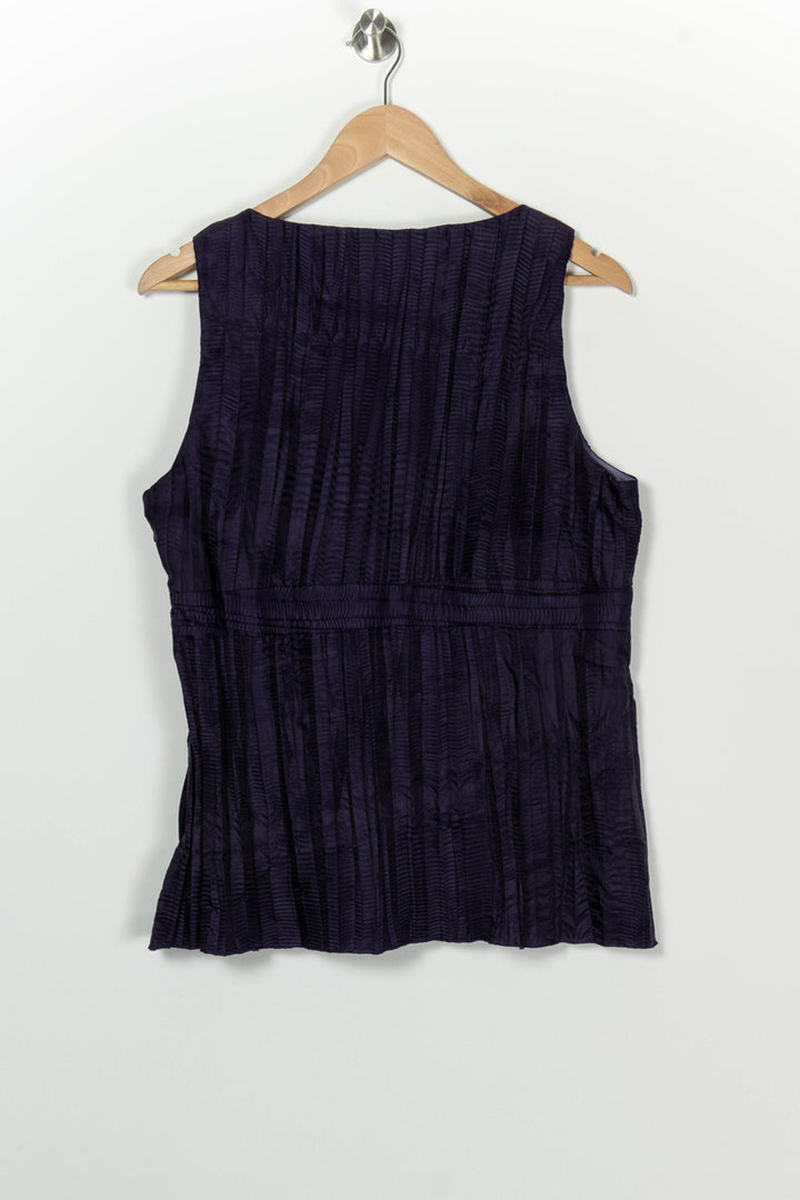 Blouse Cache-Cœur Violette - Taille XXXL/46 de la marque Maison 123 | PARAD100262 - Vendu par Paradigme - Image 5