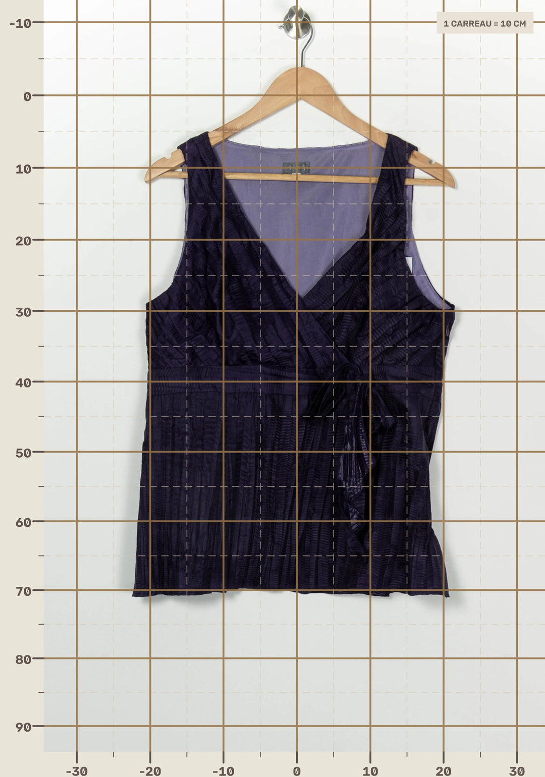 Blouse Cache-Cœur Violette - Taille XXXL/46 de la marque Maison 123 | PARAD100262 - Vendu par Paradigme - Image 4