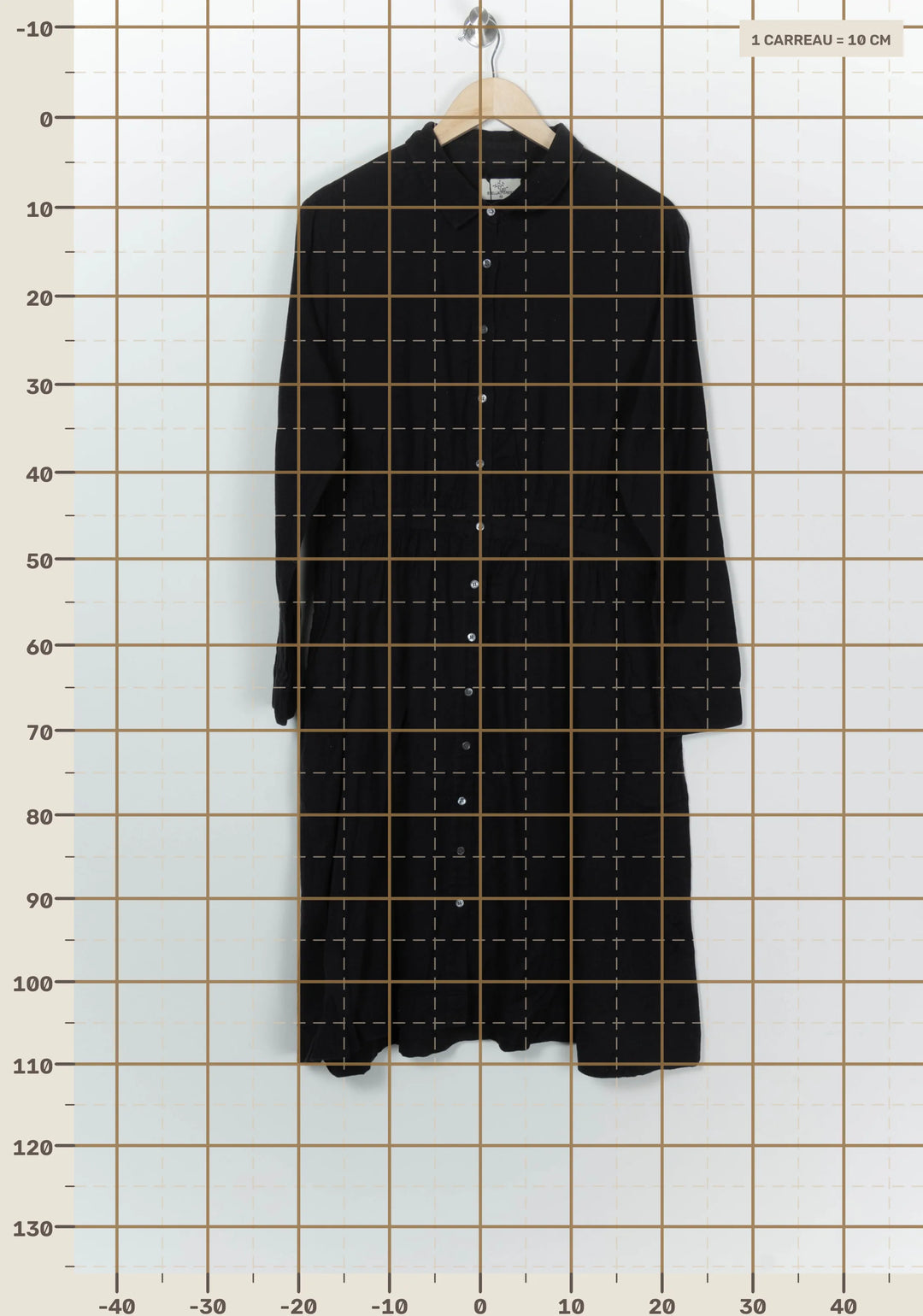 Robe Chemise Noire - Taille XL/42 de la marque Stella Forest | PARAD100298 - Vendu par Paradigme - Image 4