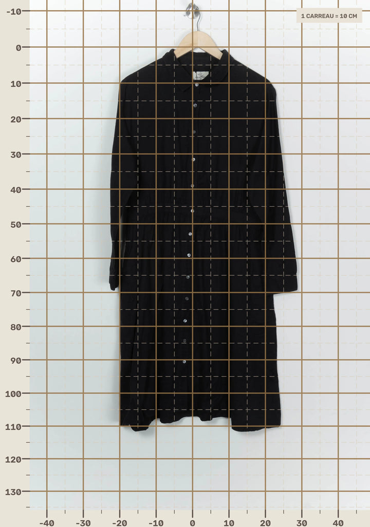 Robe Chemise Noire - Taille XL/42 de la marque Stella Forest | PARAD100298 - Vendu par Paradigme - Image 4