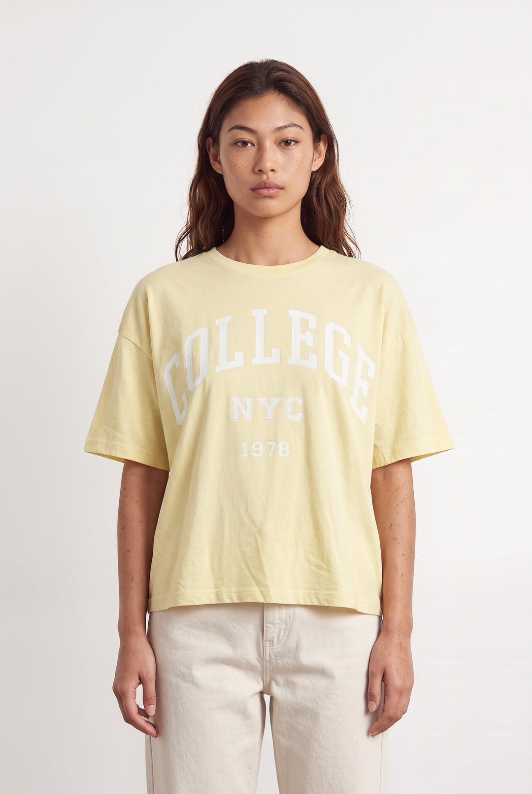 Tee-shirt Jaune pâle - Taille M/38 de la marque Imperial | PARAD100300 - Vendu par Paradigme - Image 1