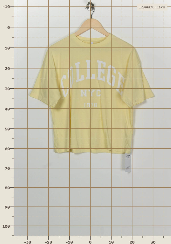 Tee-shirt Jaune pâle - Taille M/38 de la marque Imperial | PARAD100300 - Vendu par Paradigme - Image 4