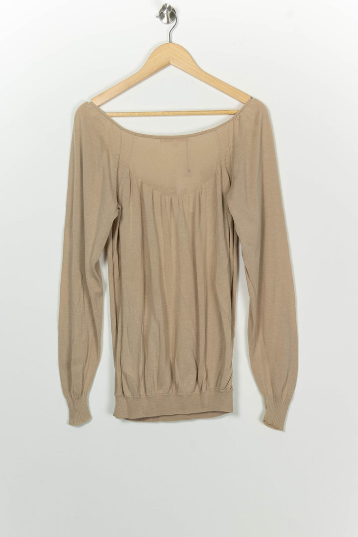 Pull à Manches Longues Beige - Taille S/36 de la marque Bérénice | PARAD100308 - Vendu par Paradigme - Image 5
