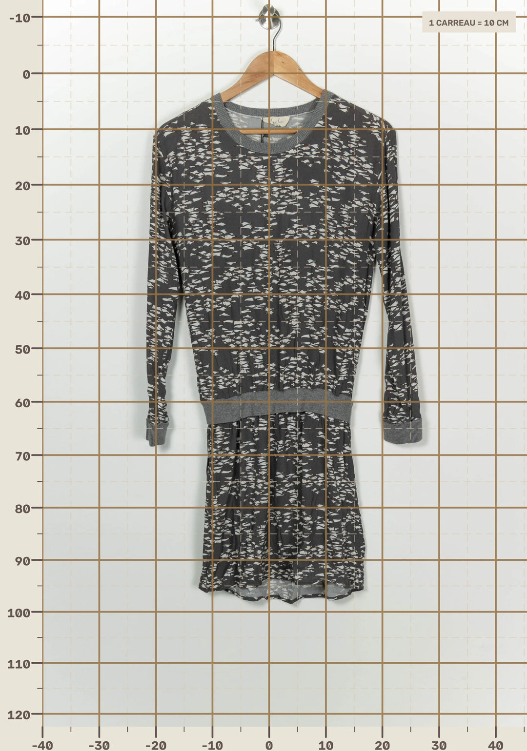 Robe Midi Grise et Blanche - Taille XS/34 de la marque Marie Sixtine | PARAD100317 - Vendu par Paradigme - Image 4