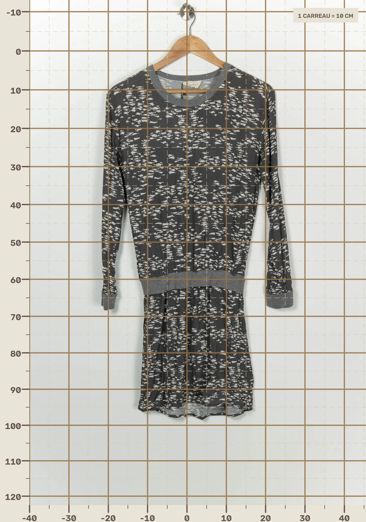 Robe Midi Grise et Blanche - Taille XS/34 de la marque Marie Sixtine | PARAD100317 - Vendu par Paradigme - Image 4