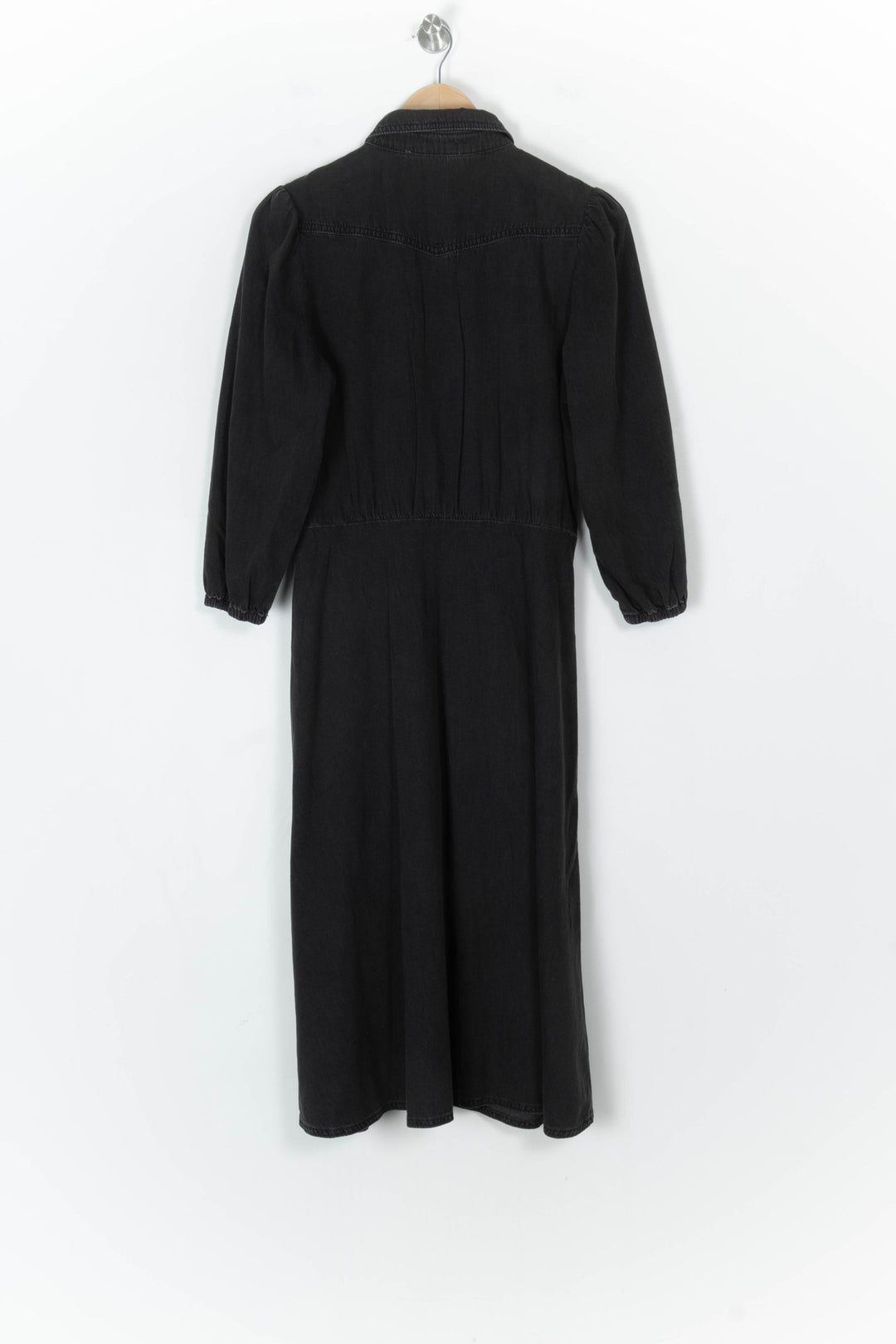 Robe Chemise Longue Noire - Taille M/38 de la marque ba&amp;sh | PARAD100356 - Vendu par Paradigme - Image 5