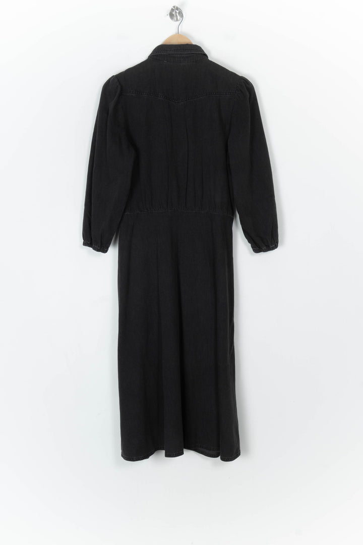 Robe Chemise Longue Noire - Taille M/38 de la marque ba&amp;sh | PARAD100356 - Vendu par Paradigme - Image 5