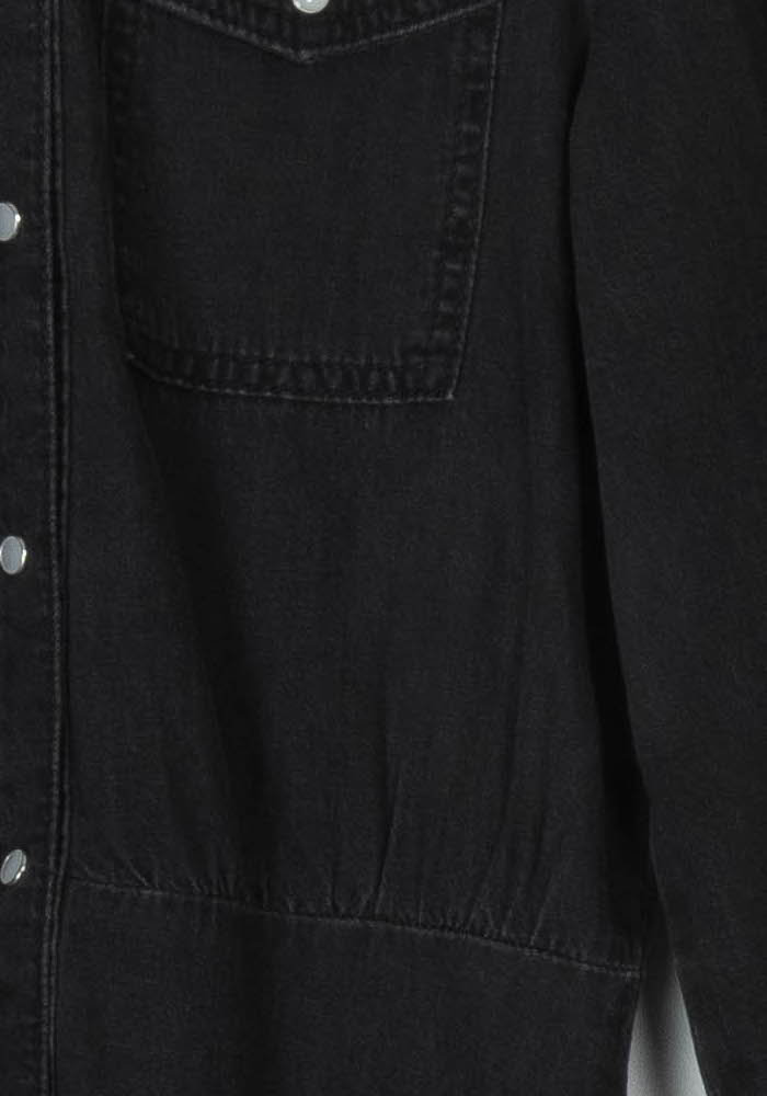 Robe Chemise Longue Noire - Taille M/38 de la marque ba&amp;sh | PARAD100356 - Vendu par Paradigme - Image 3