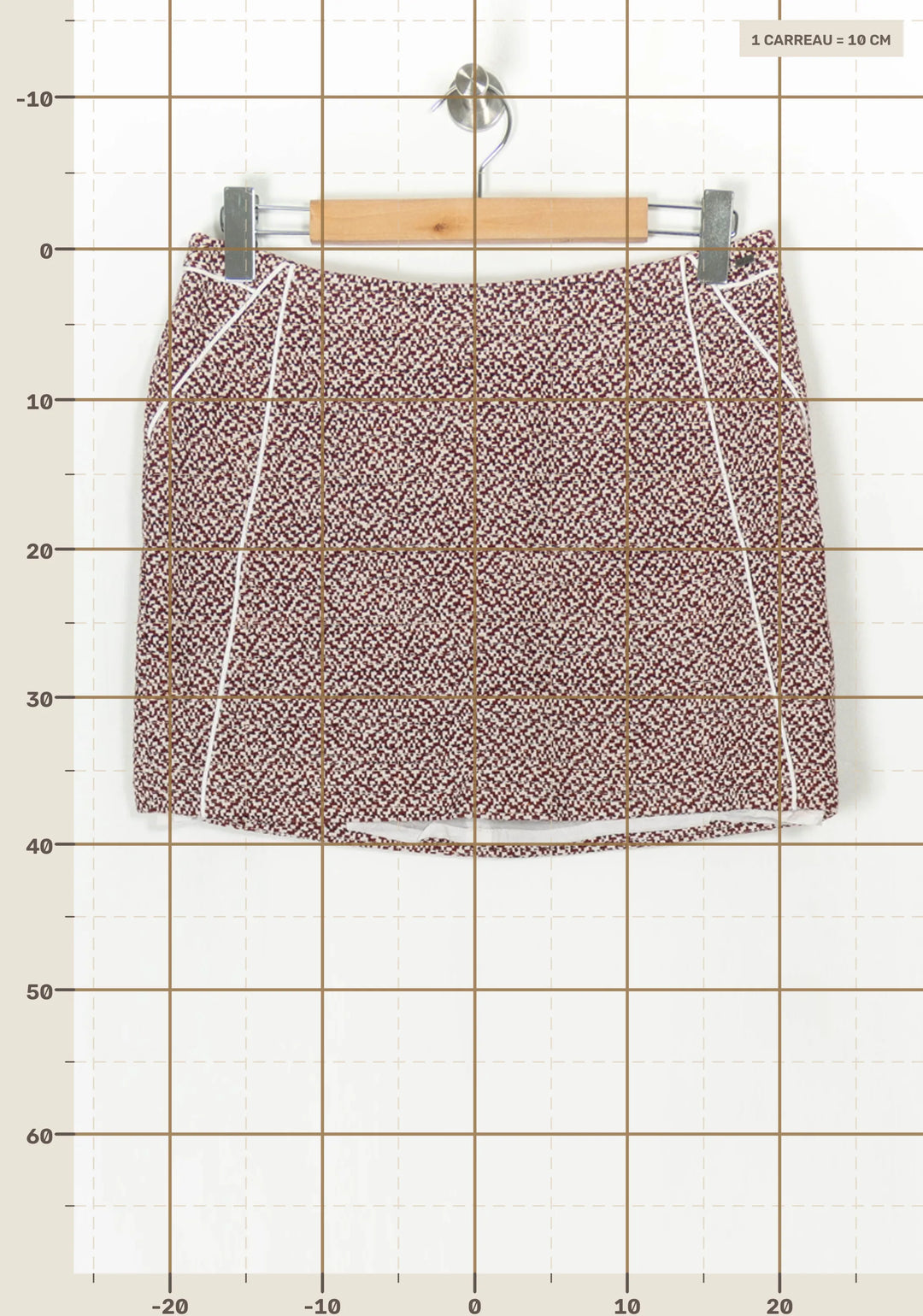 Jupe Midi Rouge et Blanche - Taille XL/42 de la marque IKKS | PARAD100360 - Vendu par Paradigme - Image 4