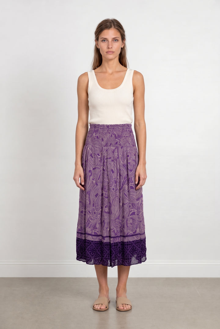 Jupe Longue Violette - Taille S/36 de la marque La Fée Maraboutée | PARAD100364 - Vendu par Paradigme - Image 1