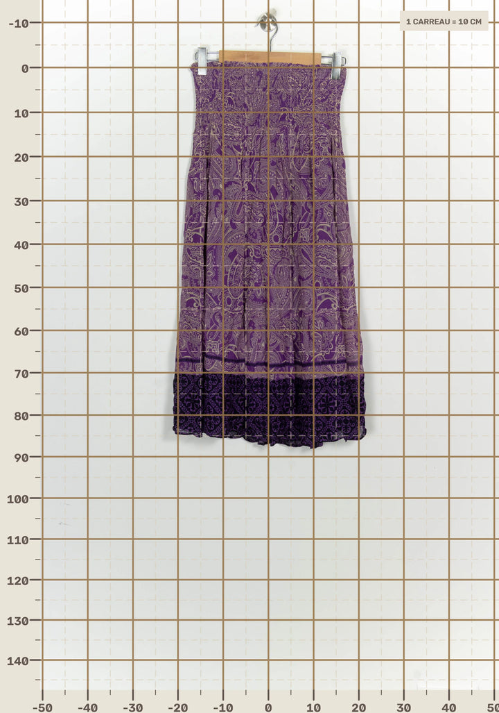 Jupe Longue Violette - Taille S/36 de la marque La Fée Maraboutée | PARAD100364 - Vendu par Paradigme - Image 4